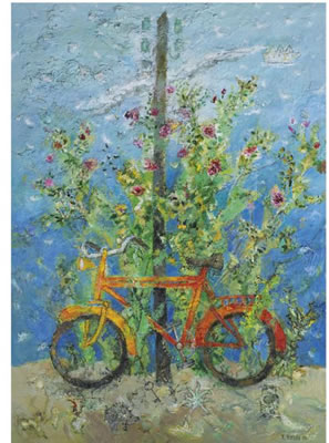 THE RED BICYCLE by Yannis Kottis - Auction record, sale price, and art valuation. Compare with similar artists and explore comparable artworks.