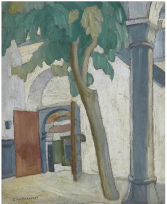 A MONASTIC COURTYARD, MOUNT ATHOS
