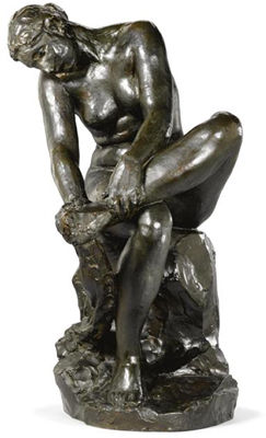 BAIGNEUSE S'ESSUYANT LE PIED (A BATHER DRYING HER FOOT) by Albert Bartholome - Auction record, sale price, and art valuation. Compare with similar artists and explore comparable artworks.