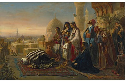 EVENING PRAYER, CAIRO by Jan Baptist Huysmans - Auction record, sale price, and art valuation. Compare with similar artists and explore comparable artworks.