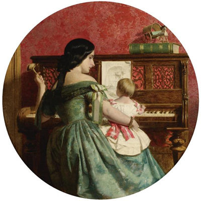 THE FIRST PIANO LESSON by Charles West Cope - Auction record, sale price, and art valuation. Compare with similar artists and explore comparable artworks.