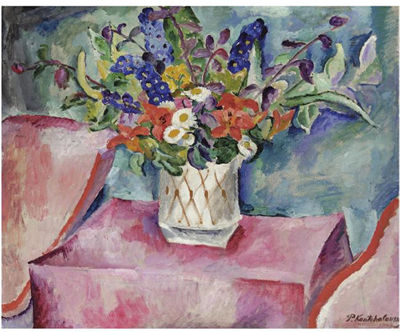 FLOWERS ON PINK