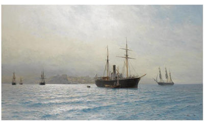 SHIPS ON A CALM SEA