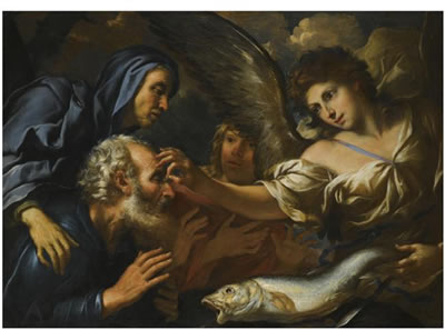 THE HEALING OF TOBIAS by Girolamo Troppa - Auction record, sale price, and art valuation. Compare with similar artists and explore comparable artworks.