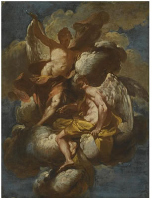 ANGELS ASCENDING ON A CLOUD