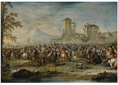 A CAVALRY COLUMN PREPARING TO ADVANCE