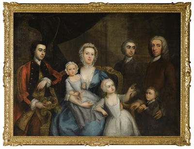 PORTRAIT OF A FAMILY IN AN INTERIOR