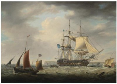 H.M.S. NORTHUMBERLAND OFF THE SOUTH FORELAND COMMANDED BY REAR ADMIRAL THE HON. ALEXANDER COCHRANE by George Webster - Auction record, sale price, and art valuation. Compare with similar artists and explore comparable artworks.