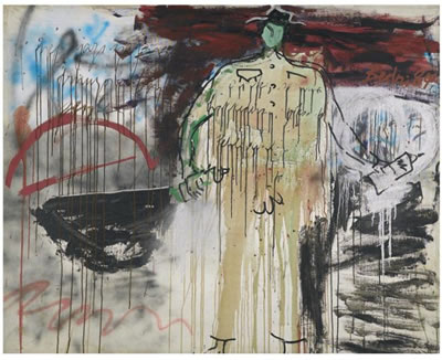 GRAFFITI GUY POSING IN FRONT OF HIS WORK by Bedri Baykam - Auction record, sale price, and art valuation. Compare with similar artists and explore comparable artworks.