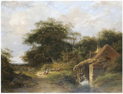 A REST BY THE WATERMILL