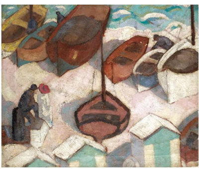 BOATS AT BRIGHTON by Margaret Morris - Auction record, sale price, and art valuation. Compare with similar artists and explore comparable artworks.