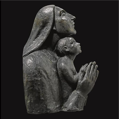 MOTHER TEACHING HER CHILD TO PRAY