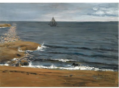 MERIMAISEMA KUUN VALOSSA (SEASCAPE IN MOONLIGHT)
