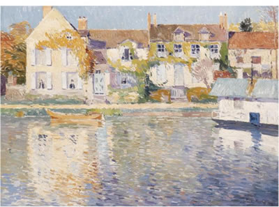 Sample artwork by Paul Mathieu (1872 - 1932), known for landscape and waterscape painting - View similar artists and auction records