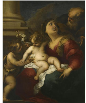THE HOLY FAMILY WITH THE INFANT ST JOHN THE BAPTIST