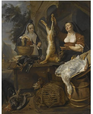 A WOMAN SELLING GAME FROM A STALL by Gabriel Metsu - Auction record, sale price, and art valuation. Compare with similar artists and explore comparable artworks.