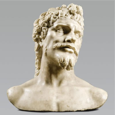 COLOSSAL BUST OF AN ANCIENT HERO