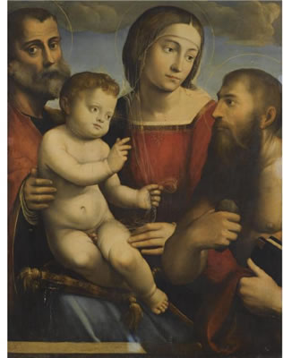 THE HOLY FAMILY WITH SAINT JEROME by Giacomo Francia - Auction record, sale price, and art valuation. Compare with similar artists and explore comparable artworks.