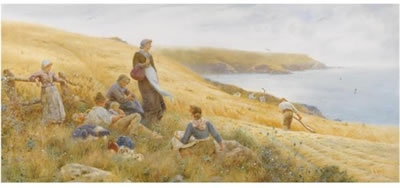 Sample artwork by Thomas James Lloyd (1849 - 1910), known for rural genre, landscape painting - View similar artists and auction records