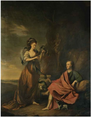 A DOUBLE PORTRAIT OF ARTHUR WOLFE, 1ST VISCOUNT KILWARDEN AND HIS WIFE ANNE