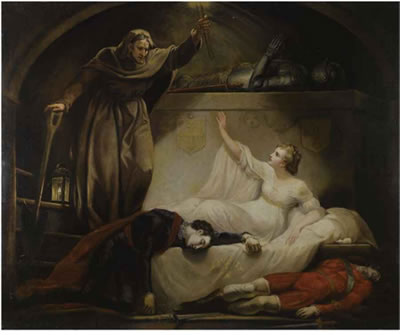 FRIAR LAWRENCE AT CAPULET'S TOMB; ROMEO AND JULIET, ACT V, SCENE 3
