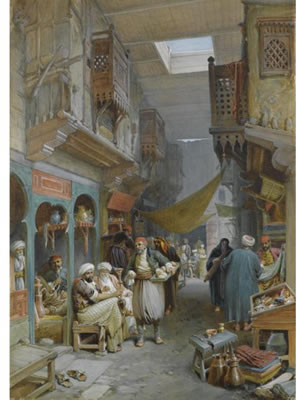 BAZAAR, SUEZ by William Simpson - Auction record, sale price, and art valuation. Compare with similar artists and explore comparable artworks.