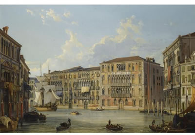DER PALAZZO FOSCARI AM CANALE GRANDE, VENEDIG (THE PALAZZO FOSCARI ON THE GRAND CANAL, VENICE)