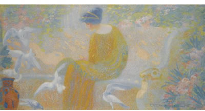 FILLE AUX COLOMBES by David Dellepiane - Auction record, sale price, and art valuation. Compare with similar artists and explore comparable artworks.