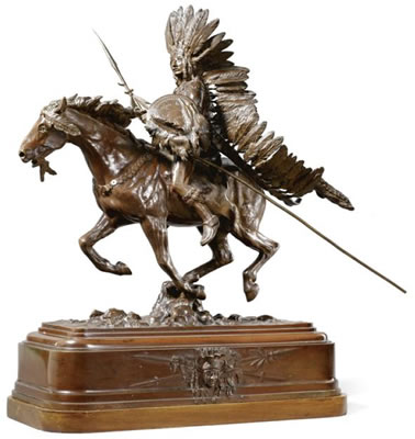INDIAN WARRIOR ON HORSEBACK