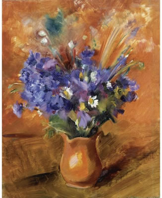 STILL LIFE OF CORNFLOWERS