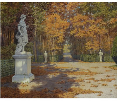 PARK IN AUTUMN by Boris Bessonof - Auction record, sale price, and art valuation. Compare with similar artists and explore comparable artworks.