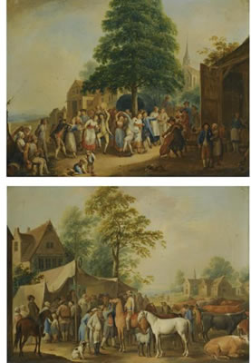 Sample artwork by Dirk Langendyck (1748 - 1805), known for military scene paintings, land an sea - View similar artists and auction records