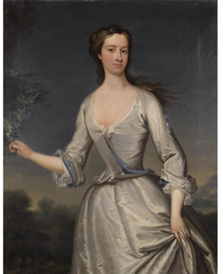 PORTRAIT OF HENRIETTA (D.1776), WIFE OF THOMAS PELHAM-HOLLES, DUKE OF NEWCASTLE-UPON-TYNE AND 1ST DUKE OF NEWCASTLE-UNDER-LYME (1693-1768) AND PRIME MINISTER (1754-1756)