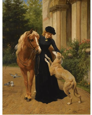 Sample artwork by George Augustus Holmes (1822 - 1911), known for figure, animal, genre painting - View similar artists and auction records