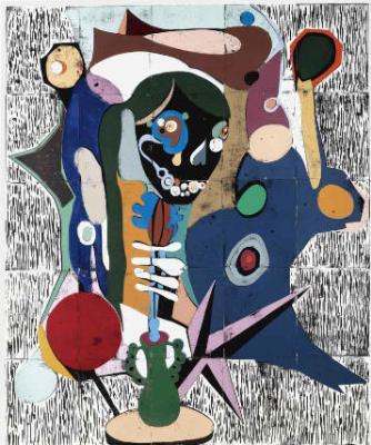 Sample artwork by Gert and Uwe Tobias (Born 1973), known for collaborative abstract painting, woodcuts - View similar artists and auction records