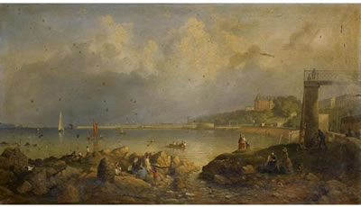 VIEW OF PART OF DUBLIN BAY, FROM THE ROCKS BETWEEN SALTHILL AND SEAPOINT STATIONS