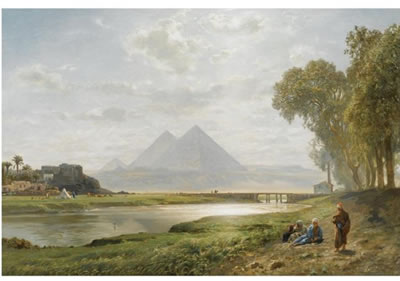 DIE PYRAMIDEN VON GIZEH (THE PYRAMIDS AT GIZEH, MORNING)