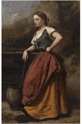 JEUNE FEMME A LA FONTAINE by Jean-Baptiste-Camille Corot - Auction record, sale price, and art valuation. Compare with similar artists and explore comparable artworks.