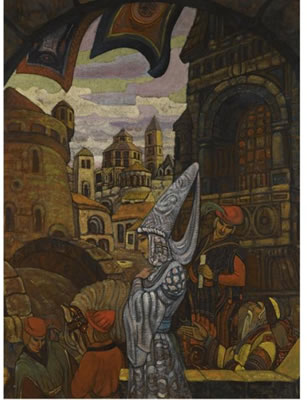 FAIRY TALE by Svetoslav Roerich - Auction record, sale price, and art valuation. Compare with similar artists and explore comparable artworks.
