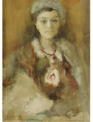 PORTRAIT OF A LADY, KARAGANDA by Artur Vladimirovich Fonvizin - Auction record, sale price, and art valuation. Compare with similar artists and explore comparable artworks.