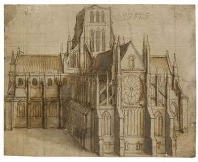 OLD ST. PAUL'S CATHEDRAL, LONDON, SEEN FROM THE EAST