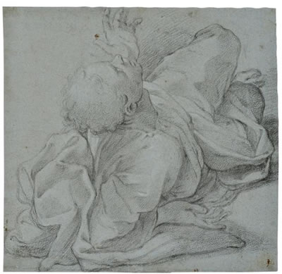 Study of a figure lying on the ground