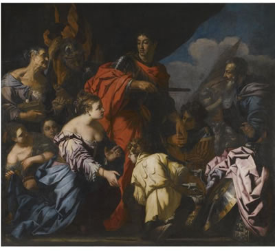 Sample artwork by Antonio Zanchi (1631 - 1722), known for chiaroscuro painting of semi-nude religious figures - View similar artists and auction records