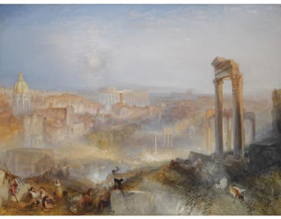 MODERN ROME - CAMPO VACCINO by J M W Turner - Auction record, sale price, and art valuation. Compare with similar artists and explore comparable artworks.
