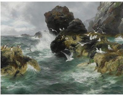 OCEAN SURGE, WHITE AS THE SEA BIRD'S WING by Peter Graham - Auction record, sale price, and art valuation. Compare with similar artists and explore comparable artworks.