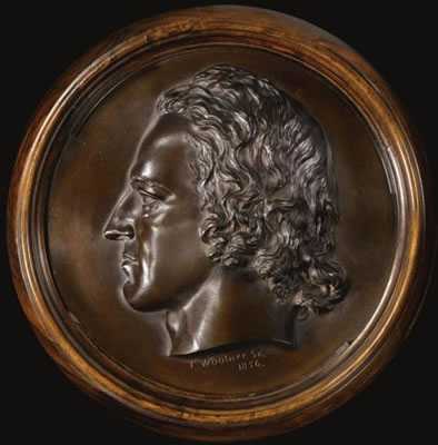 PORTRAIT ROUNDEL OF ALFRED, LORD TENNYSON