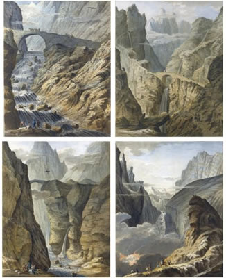 Sample artwork by Samuel Hieronymus Grimm (1733 - 1794), known for pen and watercolor landscape, documentary art,  painting with figures, buildings - View similar artists and auction records