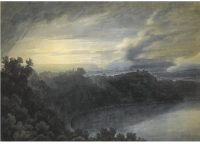 Sample artwork by John Robert Cozens (1752 - 1797), known for watercolor mountain landscape painting, italian scenery, drawing - View similar artists and auction records