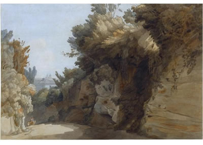 A VIEW NEAR THE ARCO SCURO, LOOKING TOWARDS THE VILLA MEDICI, ROME by Francis Towne - Auction record, sale price, and art valuation. Compare with similar artists and explore comparable artworks.