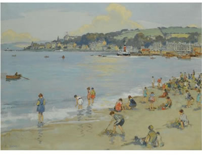 Sample artwork by Robert Eadie (1877 - 1954), known for portrait, still life, landscape, genre, marine, industrial painting - View similar artists and auction records